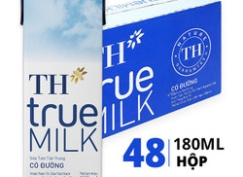 Thùng sữa tươi tiệt trùng có đường TH True Milk 180ml (48 Hộp)