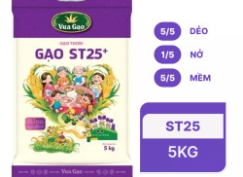Gạo ST25+ Vua Gạo túi 5KG (1 Túi)