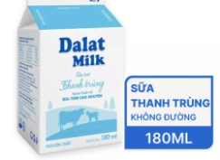 Sữa tươi thanh trùng Đà Lạt Milk hộp 180ml