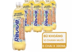 Lốc nước Revive chanh muối 7UP 390ml (6 chai)