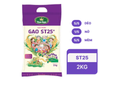 Gạo thơm ST25+ Vua Gạo túi 2kg (1 Túi)