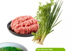 Combo Thịt heo xay 300g và 1 gói rau nêm