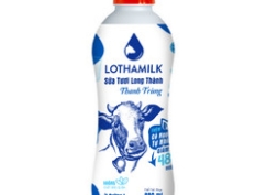 Sữa thanh trùng ít đường Lothamilk chai 880ml (1 Chai)
